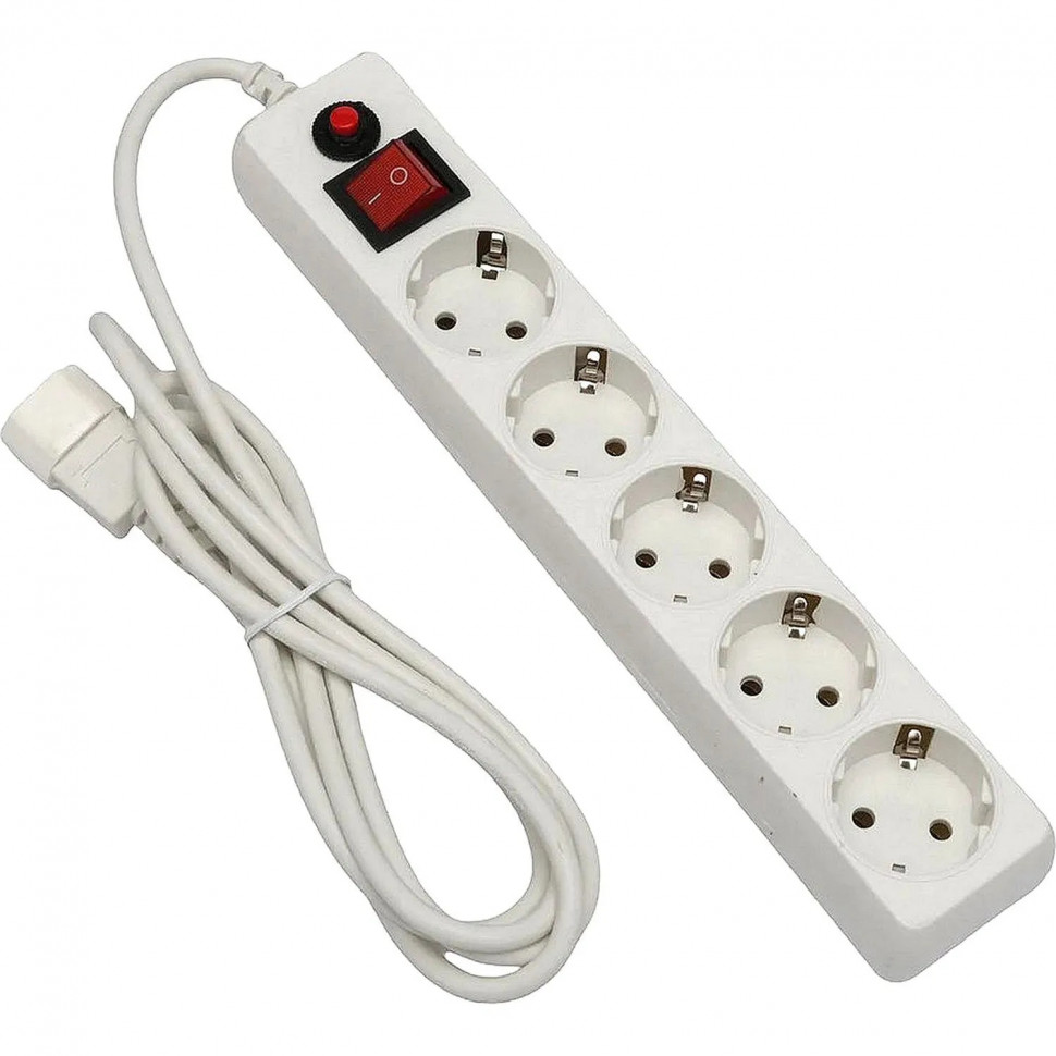 Сетевой фильтр Гарнизон ECL-5-UPS-W-1.8 для ИБП, 5р/1,8м, 10А, белый