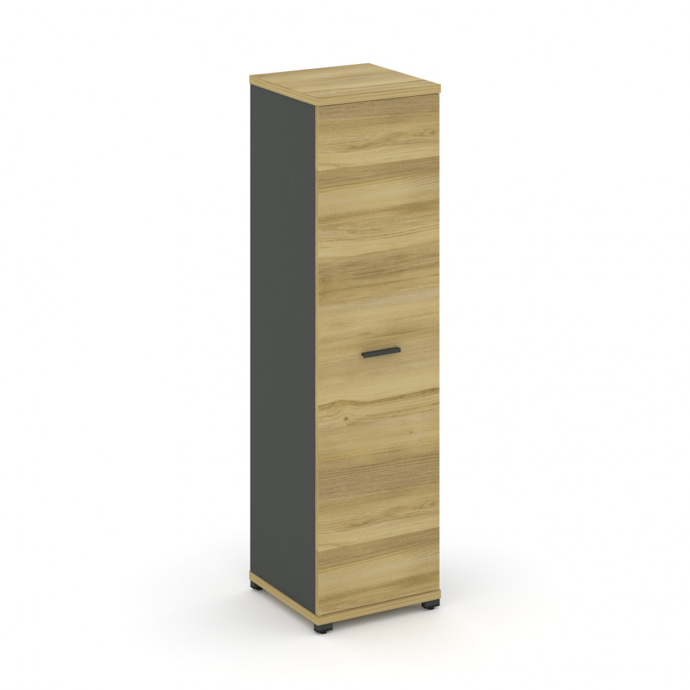 Concept Шкаф 1 узкая секция, 4 ниши CN.STU-416 A Дуб Винченцо/Антрацит/Металл Антрацит 420*420*1554