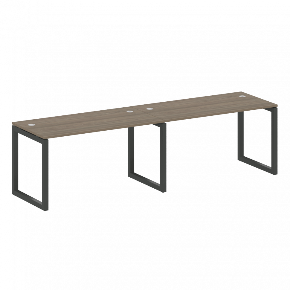 Metal System Quattro Рабочая станция на 2 места на О-образном м/к 50БО.СМ-2.3 Вяз Благородный/Металл