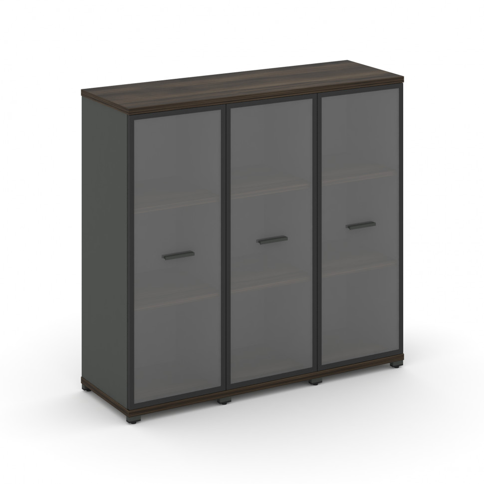 Concept Шкаф 3 узкие секции, 3 ниши CN.STU-336 RPB A Дуб Мали/Антрацит/Металл Антрацит/Прозрачный 12