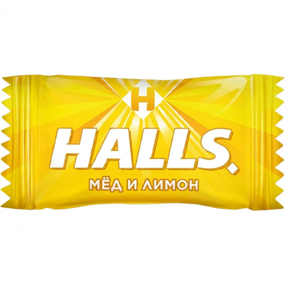 Карамель леденцовая HALLS со вкусом меда и лимона, 2,8гx90шт/уп