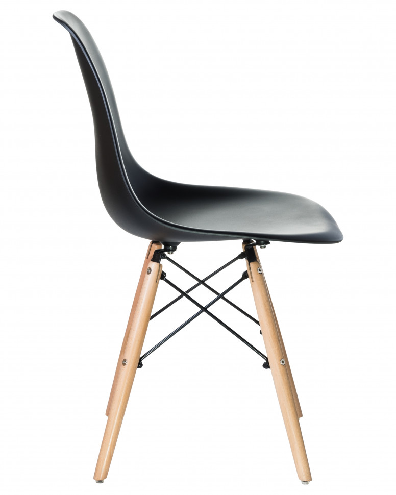 Набор 4 шт Стул обеденный DOBRIN DSW, ножки светлый бук, цвет чёрный (B-03)