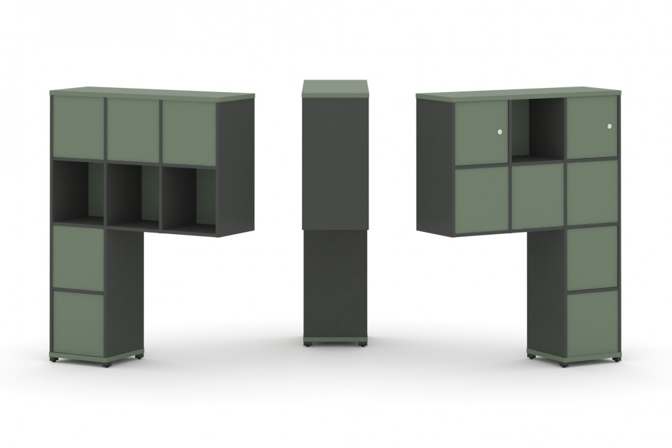 Concept Надставка высокая CN.DNV-007 Кобо/Антрацит/Металл Антрацит 1099*350*1486