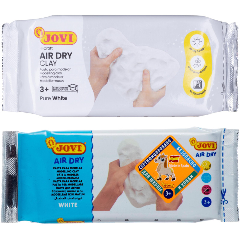 Паста для моделирования отвердевающая,500г,белый,вакуумный пакет,JOVI,85