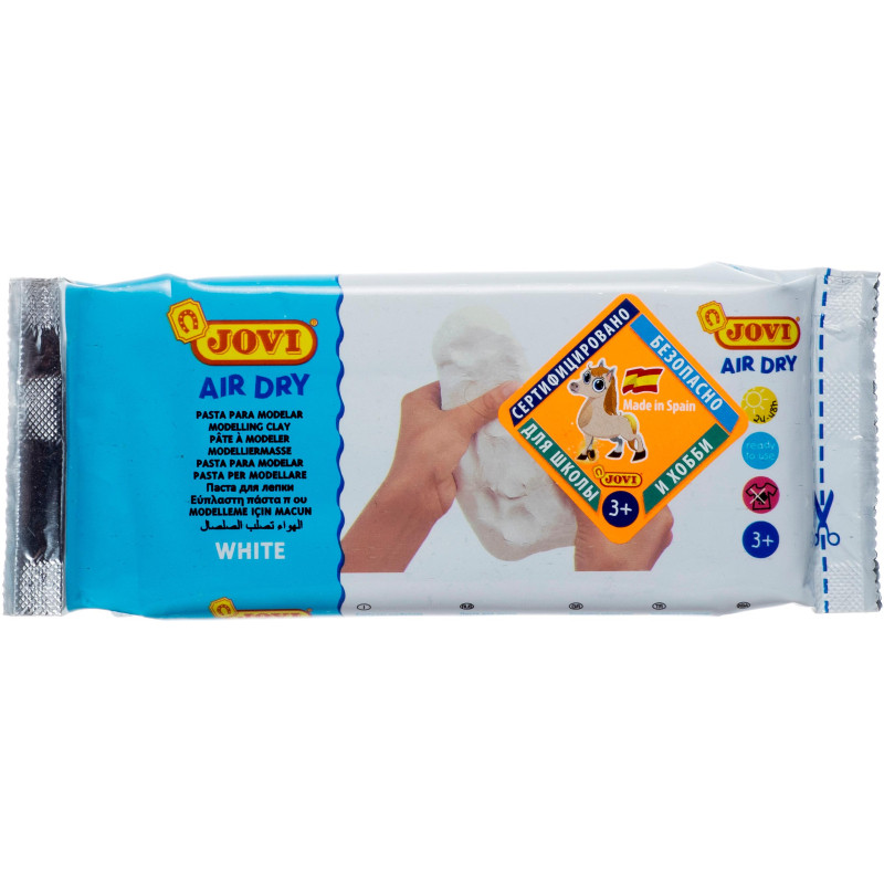Паста для моделирования отвердевающая,500г,белый,вакуумный пакет,JOVI,85