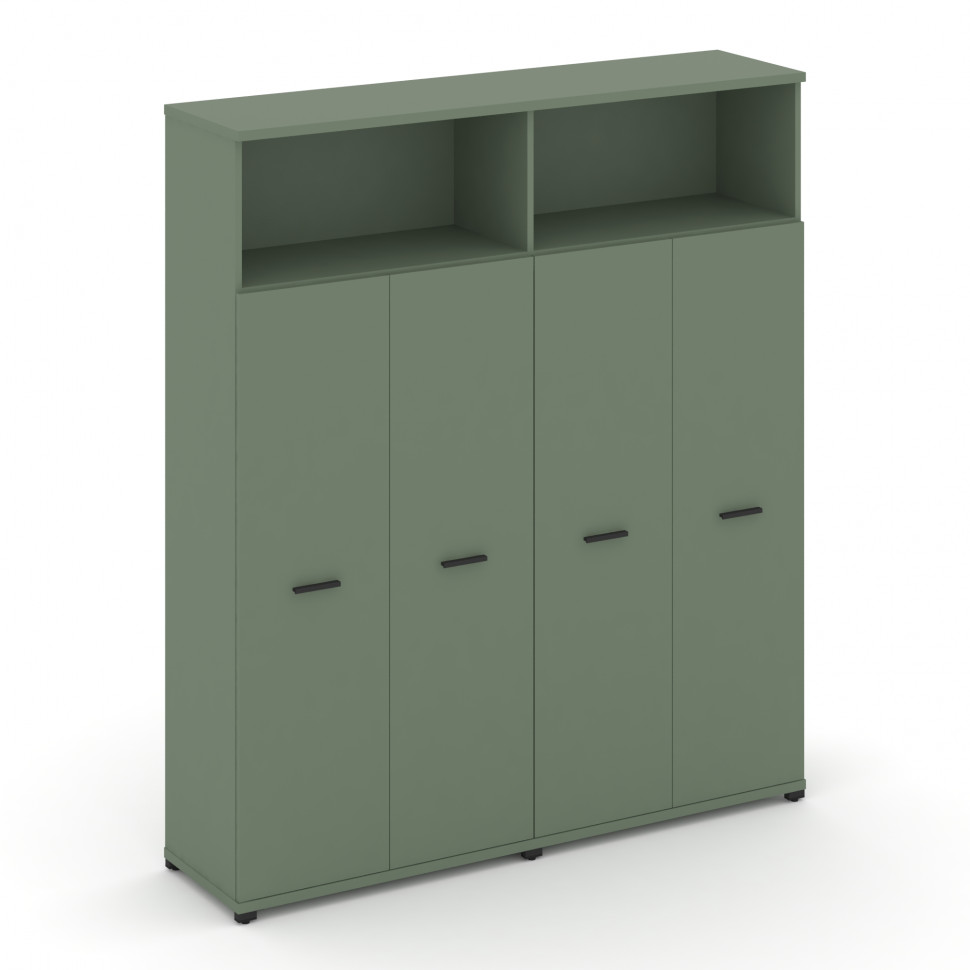 Concept Шкаф 2 широкие секции, 5 ниш CN.STS-526 B Кобо/Металл Черный 1668*420*1922