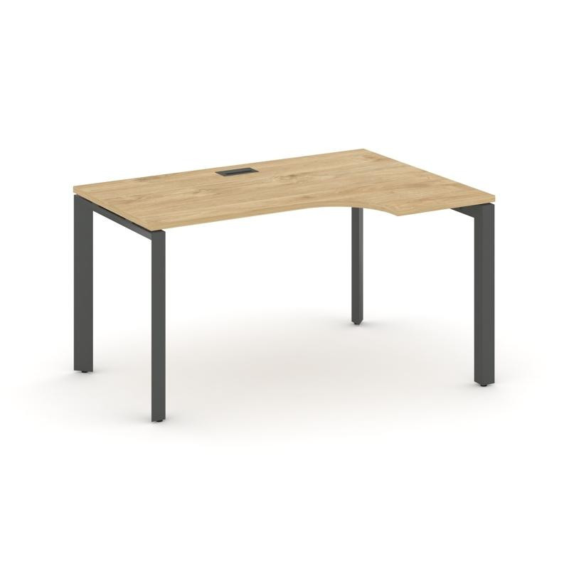 Style Project Стол рабочий эргономичный SN-59P.SPA-002(R) Тиквуд Светлый/Металл Антрацит/Черный Загл