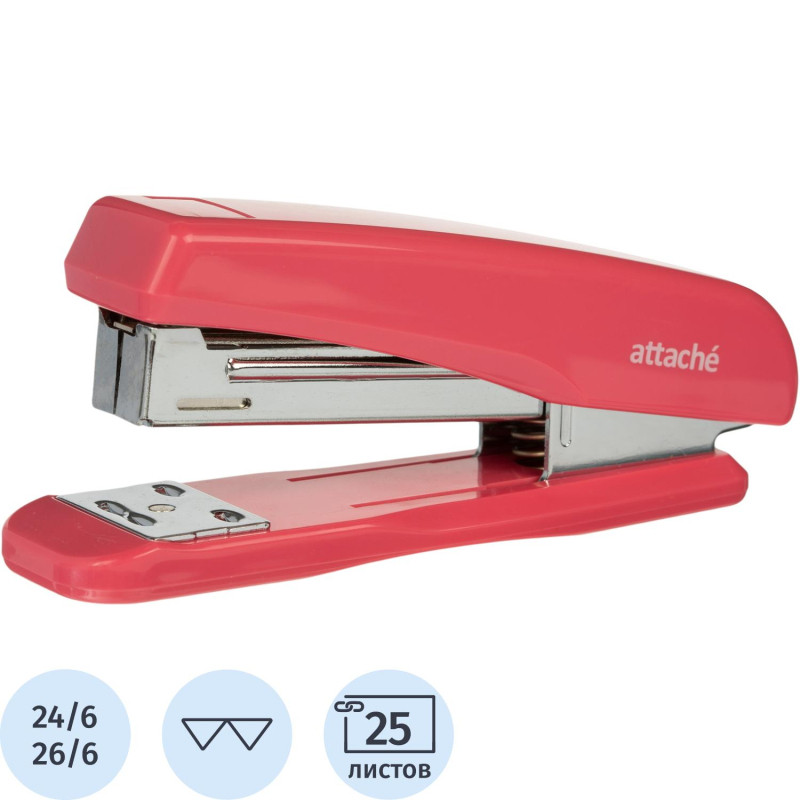 Степлер ATTACHE 8215 (N24/6&amp;26/6) до 25 лист. розовый