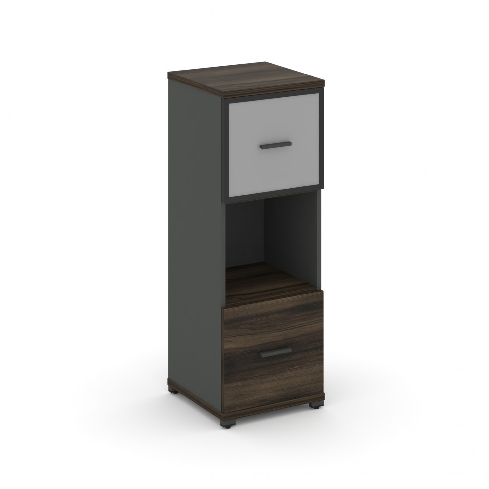 Concept Шкаф 1 узкая секция, 3 ниши CN.STU-315 RMB A Дуб Мали/Антрацит/Металл Антрацит/Сатин 420*420