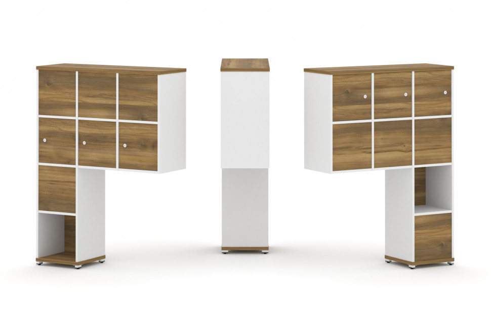 Concept Надставка высокая CN.DNV-009 Сандал Янтарный/Белый Бриллиант/Металл Белый 1099*350*1486