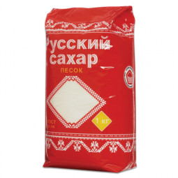 Сахар-песок "Русский", 1 кг, полиэтиленовая упаковка