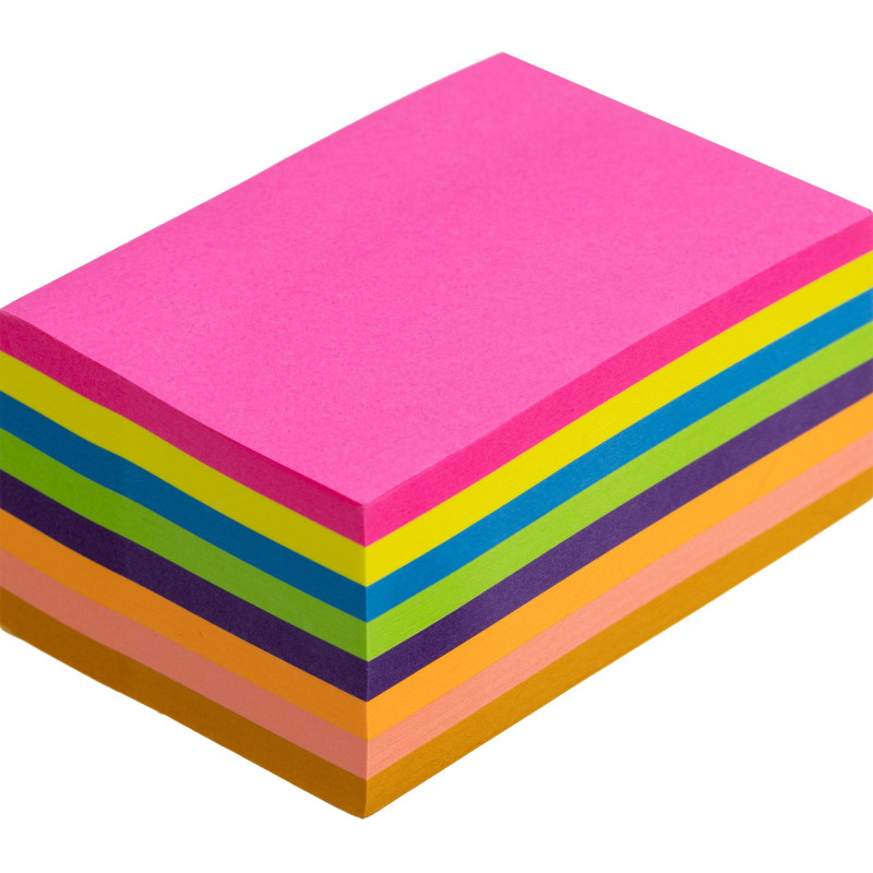 Стикеры Attache Economy с клеев.краем 76x51 мм, 400 лист, 8 неоновых цв