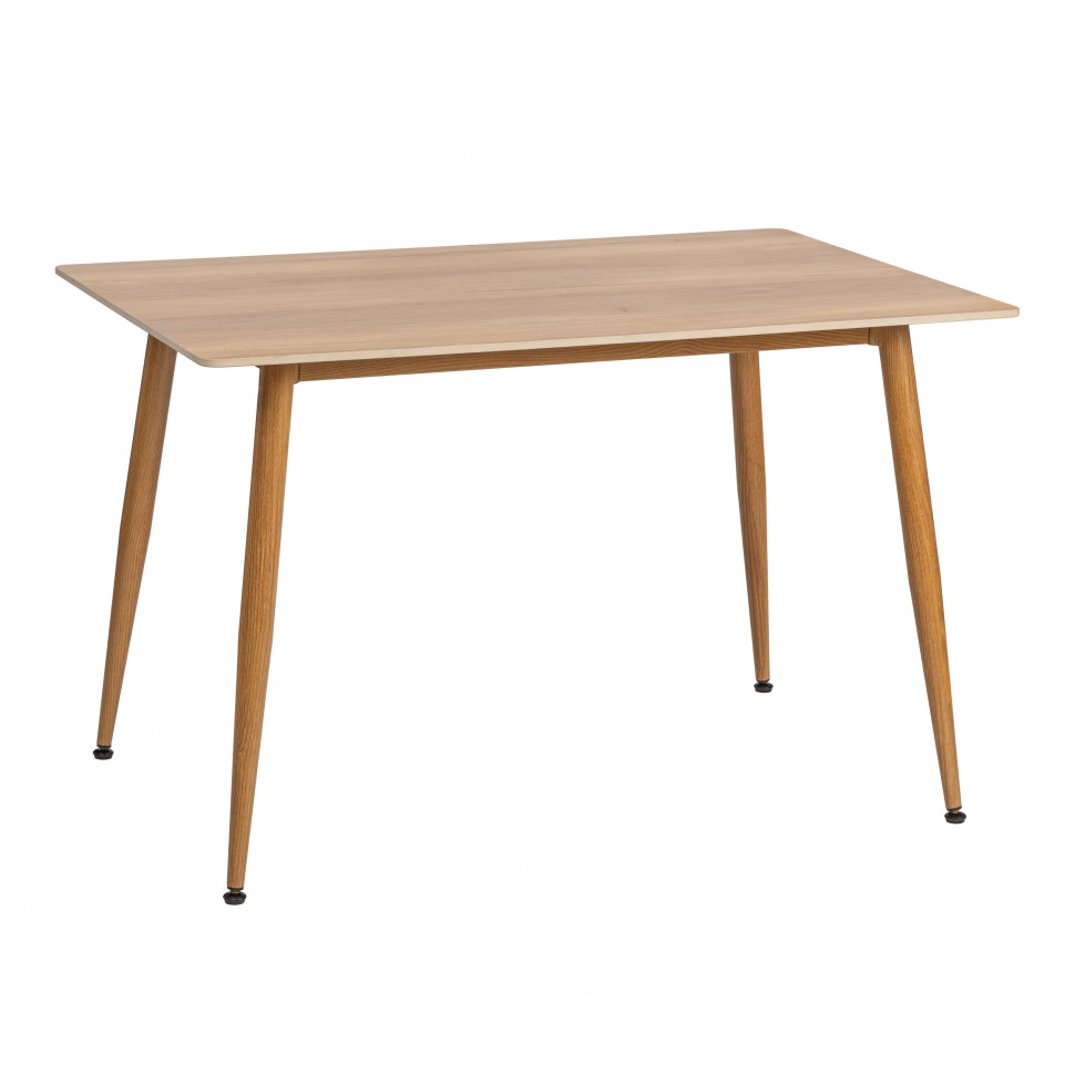 Стол обеденный Austen/Остин столешница керамика (матовая) /опоры металл, цвет натуральное дерево, 120x80x75(+1) см