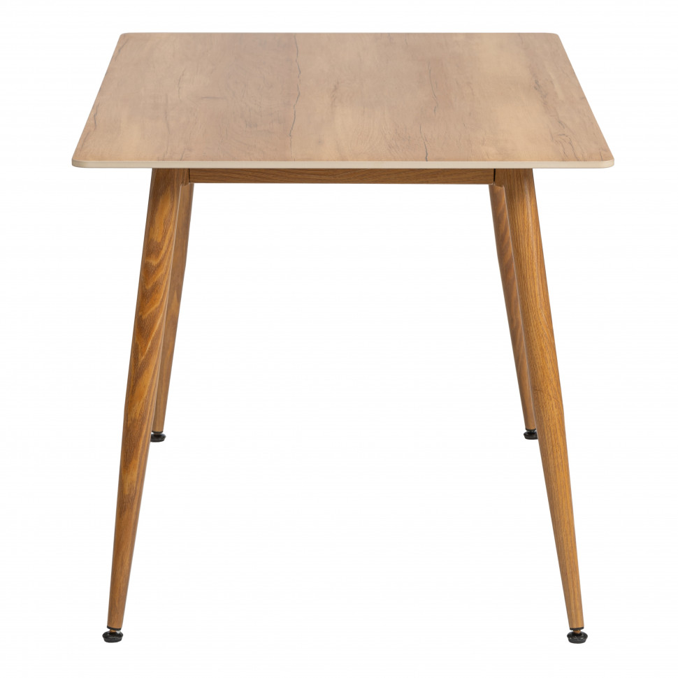 Стол обеденный Austen/Остин столешница керамика (матовая) /опоры металл, цвет натуральное дерево, 120x80x75(+1) см