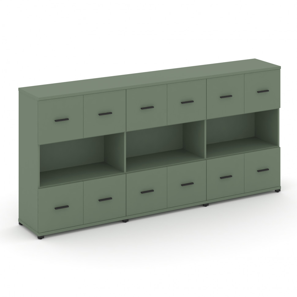 Concept Шкаф 3 широкие секции, 3 ниши CN.STS-335 B Кобо/Металл Черный 2500*420*1186 Concept Шкаф 3 широкие секции, 3 ниши CN.STS-335 B Кобо/Металл Черный 2500*420*1186