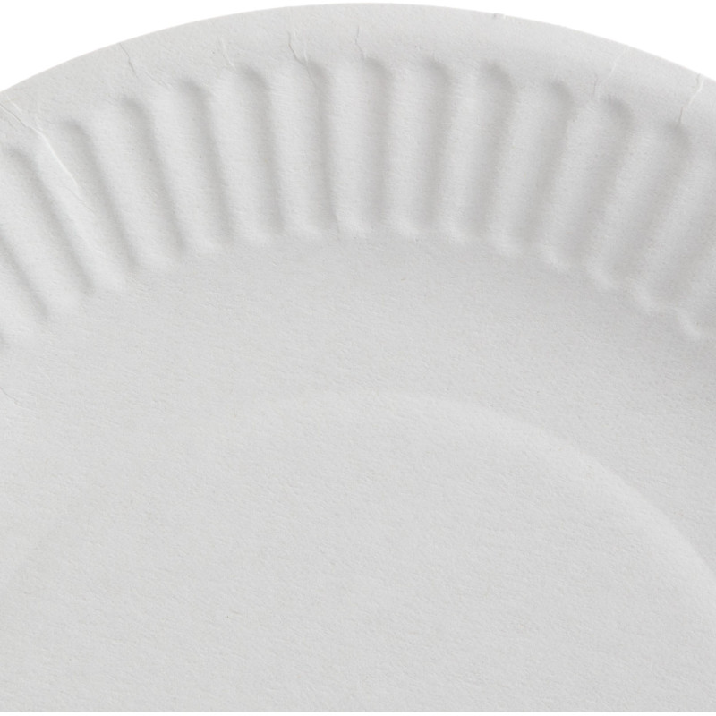 Тарелка одноразовая бум., d 170 мм, белая, КОМУС, 100шт./уп.10уп./кор