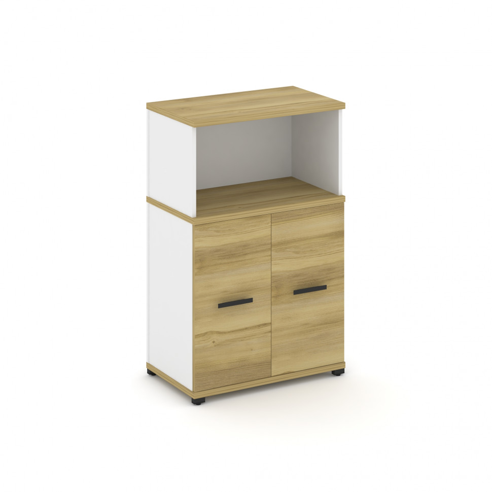 Concept Распаш. шкаф опорный/приставной с надставкой низ. CN.SOPR-003 B Дуб Винченцо/Белый Бриллиант