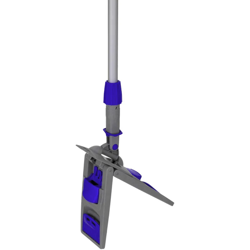 Держатель МОПа универс/зажимы, пластик LuscanProf  40х11см, серый/синий