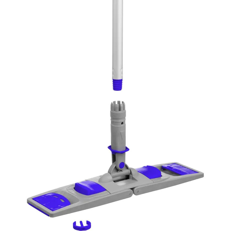 Держатель МОПа универс/зажимы, пластик LuscanProf  40х11см, серый/синий