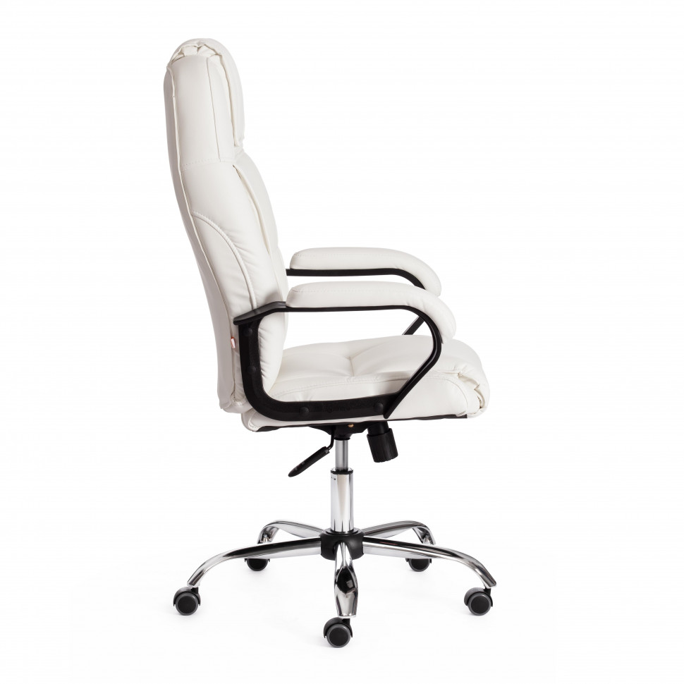 Кресло BERGAMO хром (22) кож/зам, белый, 36-01