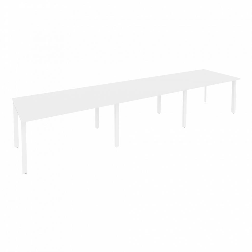 Onix Стол переговорный O.MP-PRG-3.3 Белый Бриллиант/Металл Белый 4140*980*750
