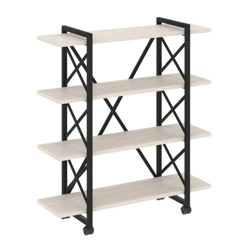 Loft Стеллаж на колесных опорах-4 полки VR.L-MST.K-4.8V Денвер Светлый/Металл Черный 1200*400*1334 Loft Стеллаж на колесных опорах-4 полки VR.L-MST.K-4.8V Денвер Светлый/Металл Черный 1200*400*1334