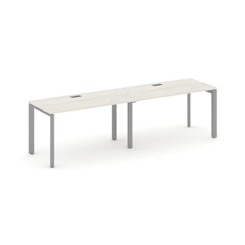 Style Project Рабочая станция односторонняя SN-59P.ORS-011 Дуб Наварра/Металл Серый/Серебро Заглушка