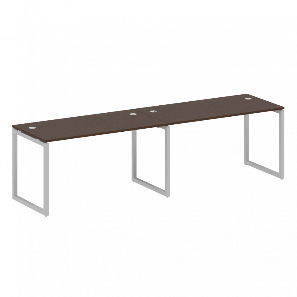 Metal System Quattro Рабочая станция на 2 места на О-образном м/к 40БО.СМ-2.3 Венге Цаво/Металл Серы
