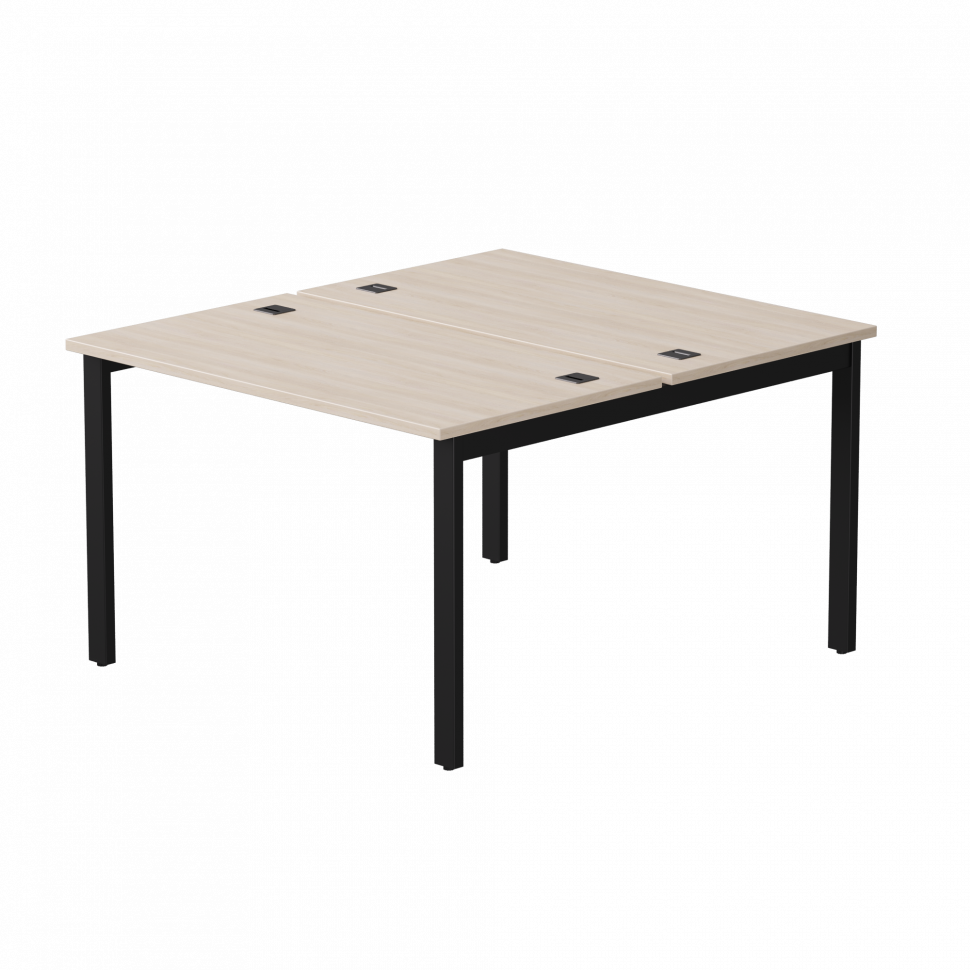 Бенч-система на 2 места Everprof EVO (ЭВО) на металлокаркасе 1180х670(1370)x755 Дуб Соната/Черный