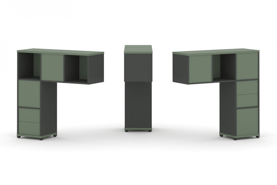 Concept Надставка низкая CN.DNN-003 Кобо/Антрацит/Металл Антрацит 1099*365*1130