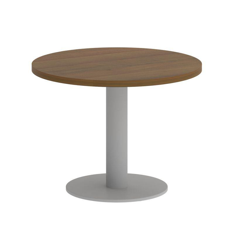 Riva Стол журнальный круглый А.СЖ-1 Орех Гварнери/Металл Серый 600*600*450 Riva Стол журнальный круглый А.СЖ-1 Орех Гварнери/Металл Серый 600*600*450