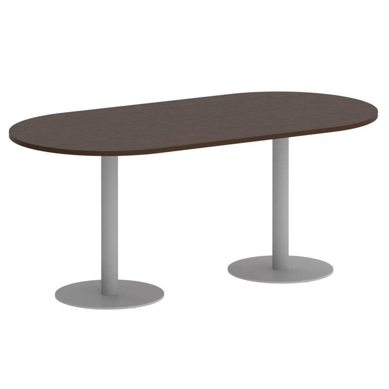 Riva Стол овальный А.СПРГ-3 Венге Цаво/Металл Серый 1800*900*750