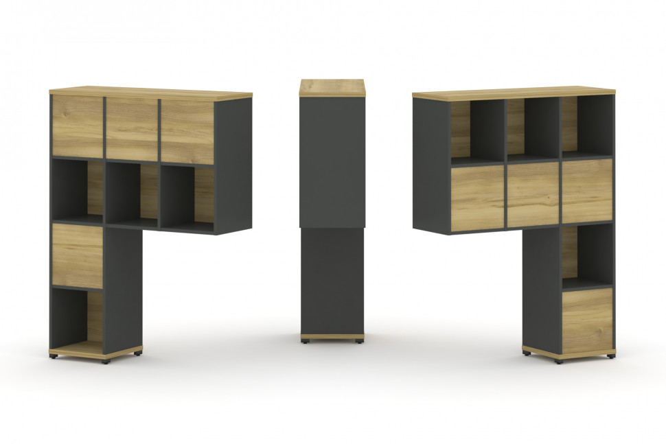 Concept Надставка высокая CN.DNV-005 Дуб Винченцо/Антрацит/Металл Антрацит 1099*350*1486 Concept Надставка высокая CN.DNV-005 Дуб Винченцо/Антрацит/Металл Антрацит 1099*350*1486