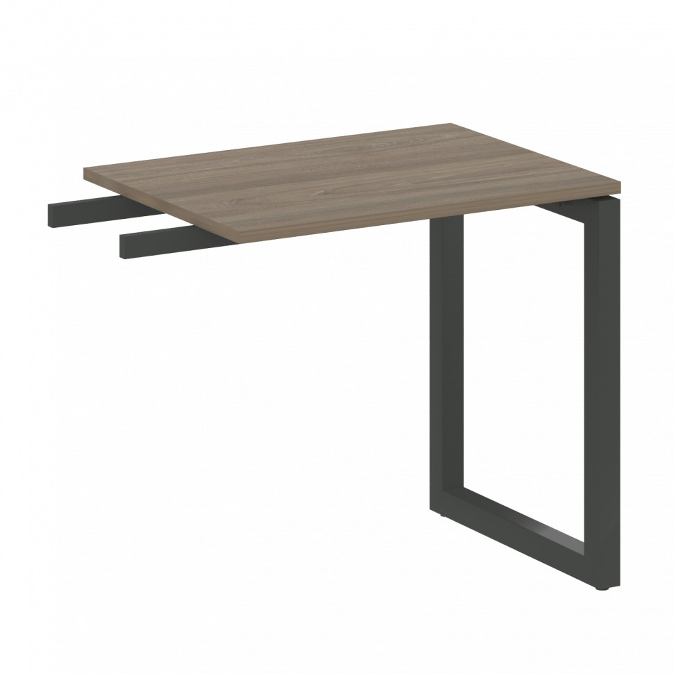 Metal System Quattro Приставной элемент на О-образном м/к 50БО.ПР-2 Вяз Благородный/Металл Антрацит