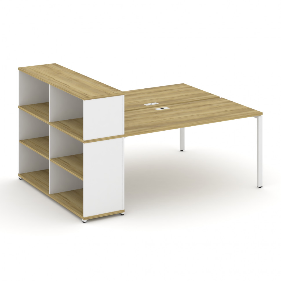 Concept Рабочая станция с опорным стеллажом с надставкой низ. CN.DRS-212 Дуб Винченцо/Белый Бриллиан Concept Рабочая станция с опорным стеллажом с надставкой низ. CN.DRS-212 Дуб Винченцо/Белый Бриллиан