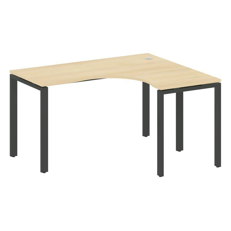 Metal System Стол криволинейный правый на П-образном м/к БП.СА-3 (R) Акация Лорка/Металл Антрацит 14