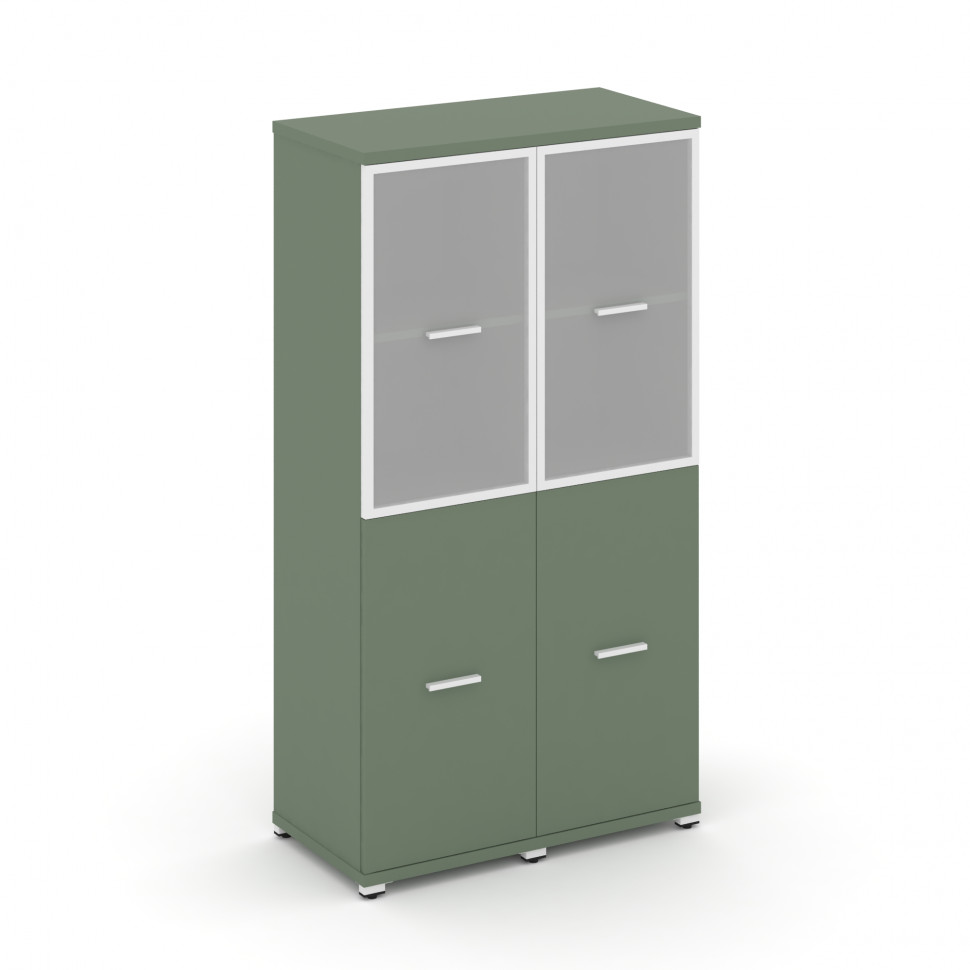 Concept Шкаф 2 узкие секции, 4 ниши CN.STU-422 RMW W Кобо/Металл Белый/Сатин 836*420*1554