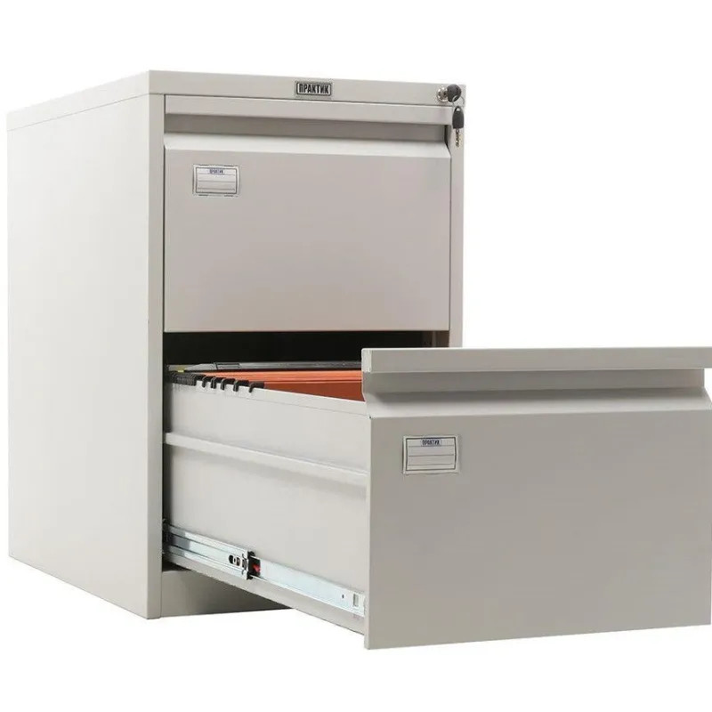 Картотека 0MX_ПРАКТИК AFC 02 шкаф 2 секцион. А4/FC, ц.замок, 470х630х710