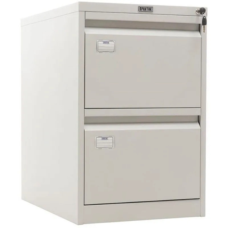 Картотека 0MX_ПРАКТИК AFC 02 шкаф 2 секцион. А4/FC, ц.замок, 470х630х710