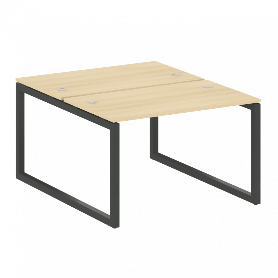 Metal System Quattro Рабочая станция на О-образном м/к 50БО.РАС-СП-2.2 Акация Лорка/Металл Антрацит