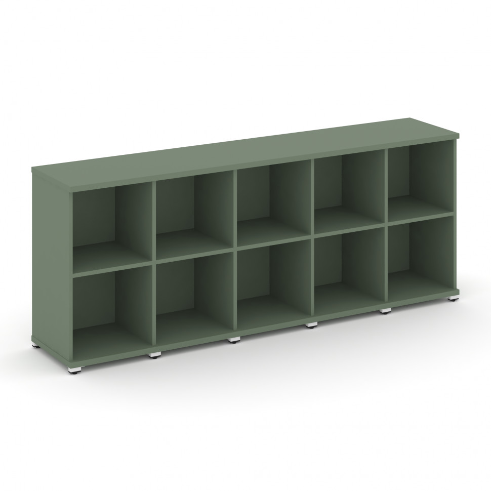 Concept Стеллаж 5 узких секций, 2 ниши CN.STU-250 Кобо/Металл Белый 2084*420*818