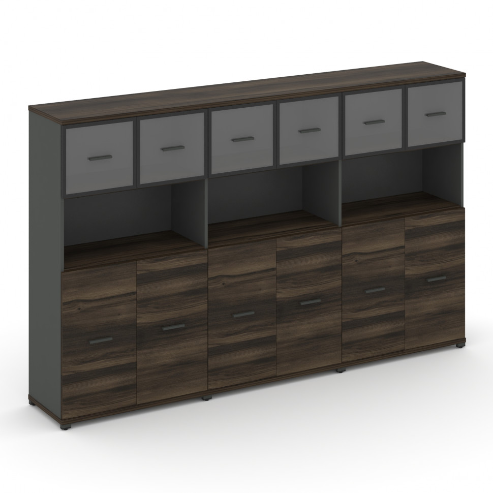 Concept Шкаф 3 широкие секции, 4 ниши CN.STS-435 RPB A Дуб Мали/Антрацит/Металл Антрацит/Прозрачный Concept Шкаф 3 широкие секции, 4 ниши CN.STS-435 RPB A Дуб Мали/Антрацит/Металл Антрацит/Прозрачный