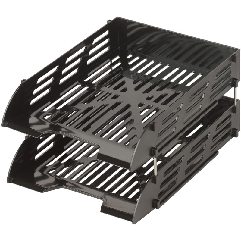 Лоток горизонтальный для бумаг Attache 2шт/на на металл стержнях черный Лоток горизонтальный для бумаг Attache 2шт/на на металл стержнях черный