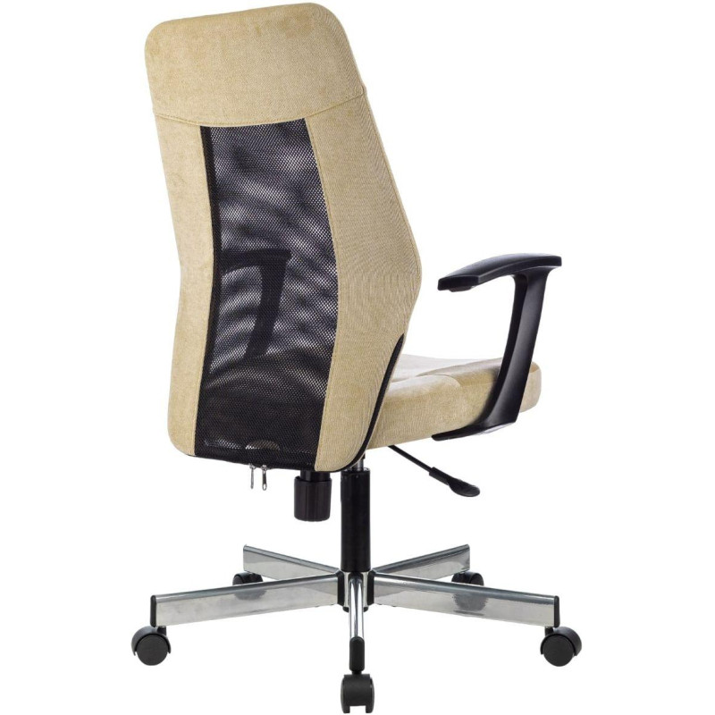 Кресло VB_EChair 225 DSL беж/черн Light-21 сетка/ткань хром