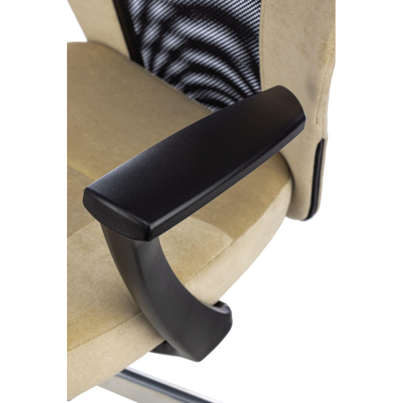 Кресло VB_EChair 225 DSL беж/черн Light-21 сетка/ткань хром