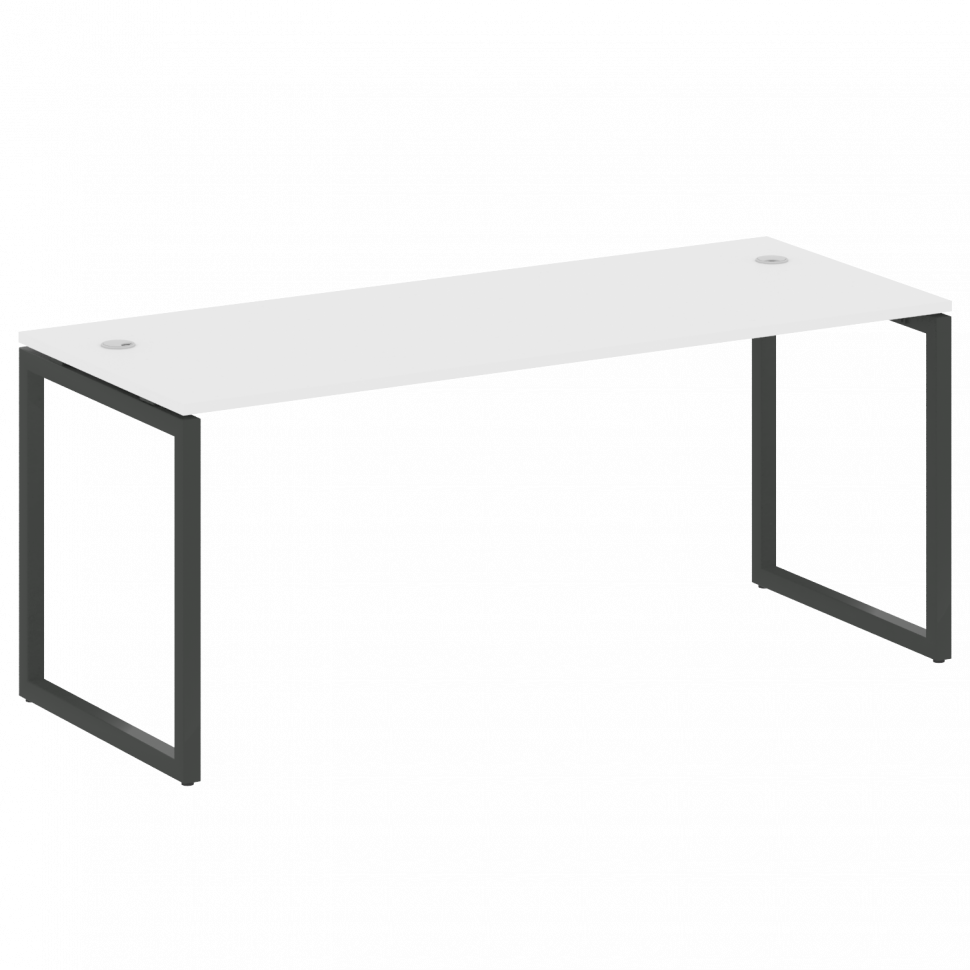 Metal System Quattro Стол письменный на О-образном м/к 40БО.СП-5 Белый/Металл Антрацит 1800*720*750