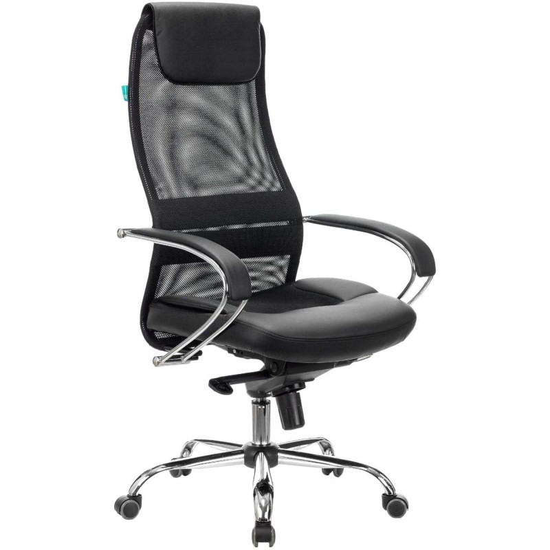 Кресло 0MX_VB_Бюрократ CH-609SL чер. TW-01 TW-11 экокожа/сетка крест.металл