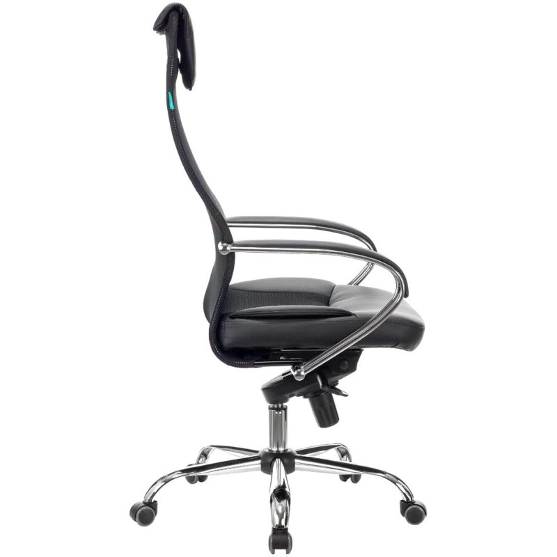 Кресло 0MX_VB_Бюрократ CH-609SL чер. TW-01 TW-11 экокожа/сетка крест.металл