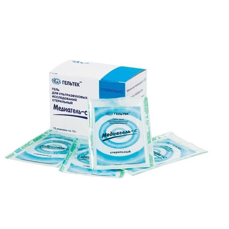 Гель для УЗИ МЕДИАГЕЛЬ-С стерильный по 15г 15шт/уп