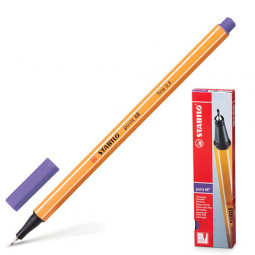 Ручка капиллярная (линер) STABILO "Point", ФИОЛЕТОВАЯ, корпус оранжевый, линия письма 0,4 мм, 88/55